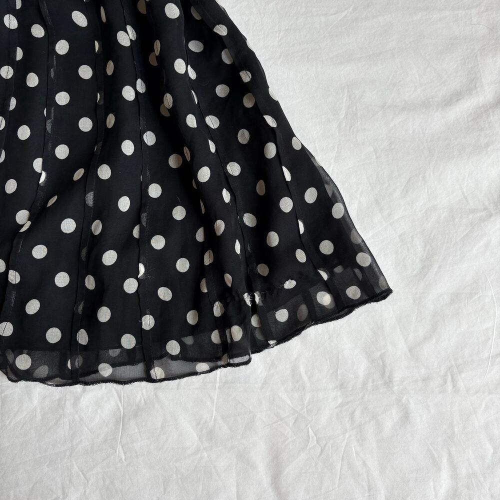 y2k silk polka dot cami ICE 100% silk babydoll top size large - Picture 8 of 8